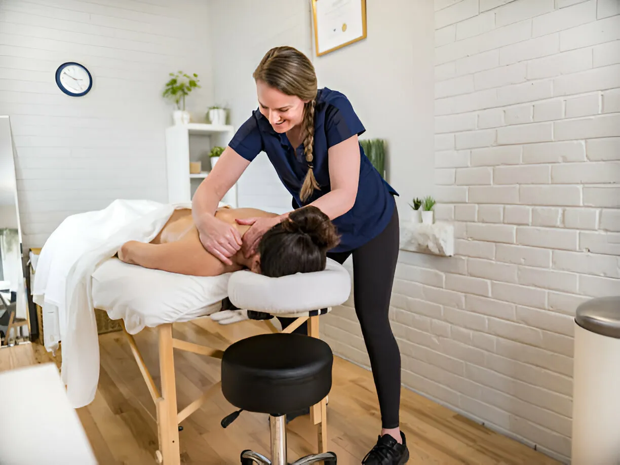 The calm, private massage studio at Legacy Aesthetic in north Edmonton